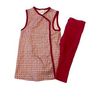 Tea Collection Floral Wrap Top & Leggings 6-12M